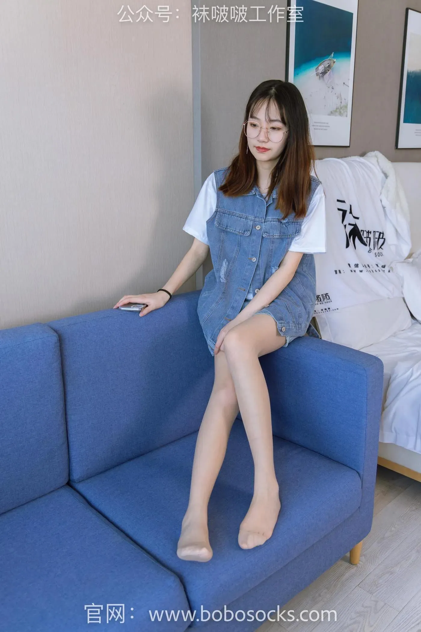 [BoBoSocks袜啵啵]NO.123 小甜豆-板鞋、白棉袜、肉丝 [140P]插图7